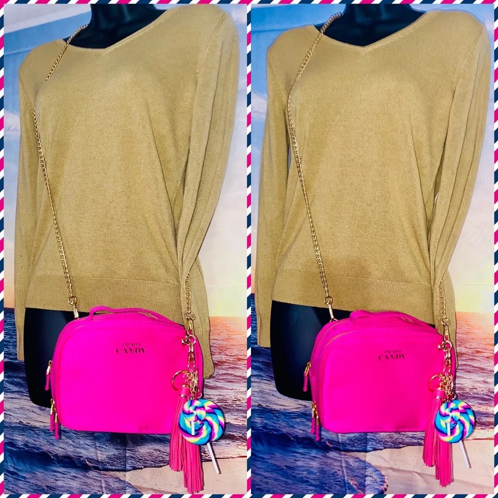 Authentic Prada Candy 🍭Cosmetic Case - Turned Into Crossbody Bag - Picture 10 of 13